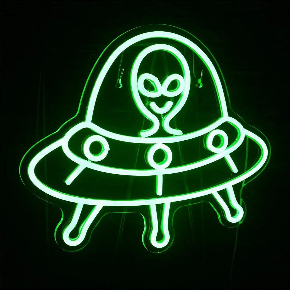 Grünes Alien 5V USB LED Neon Schild - Budgetfreundlich