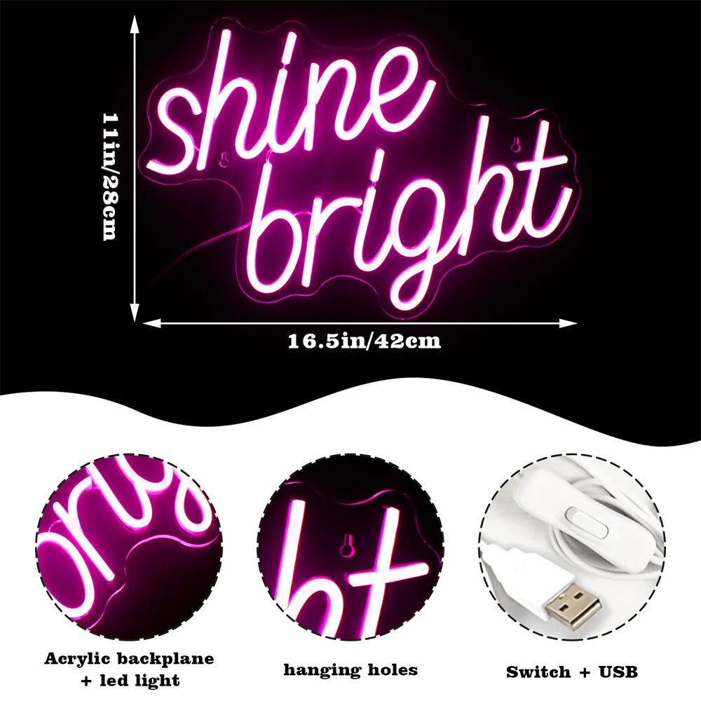 Shine Bright 5V USB LED Leuchtschild - Preisgünstig