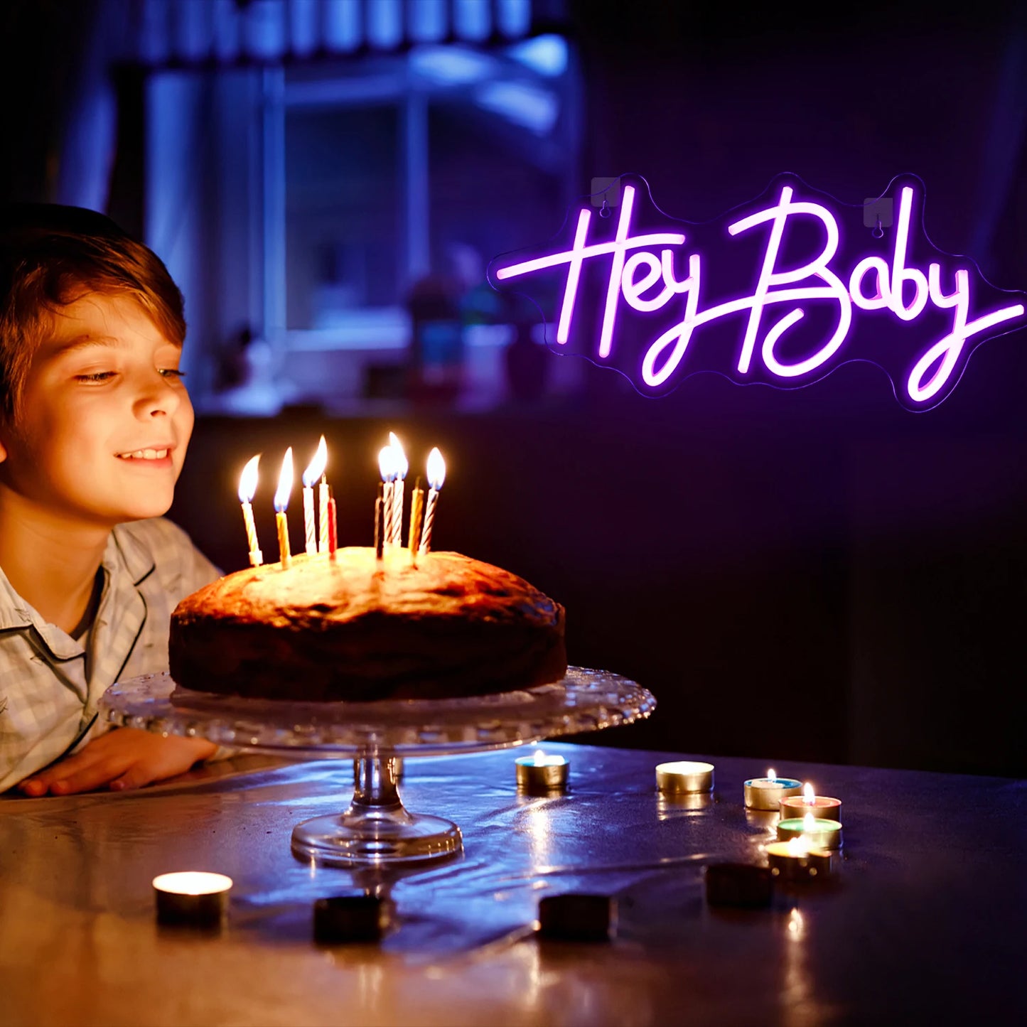 Hey Baby 5V USB LED Leuchtschild - Preisgünstig