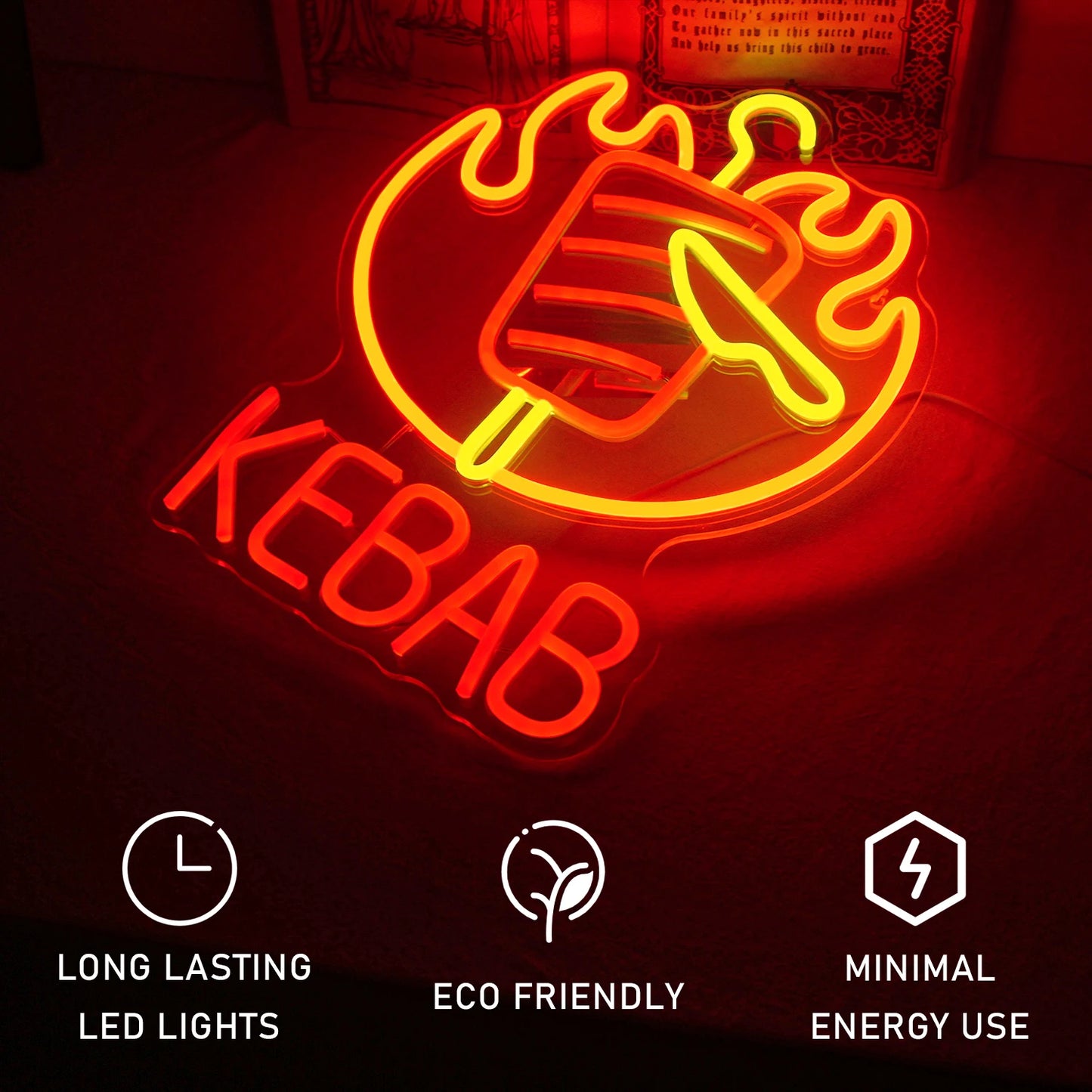 Kebab 5V USB LED Leuchtschild - Preiswert