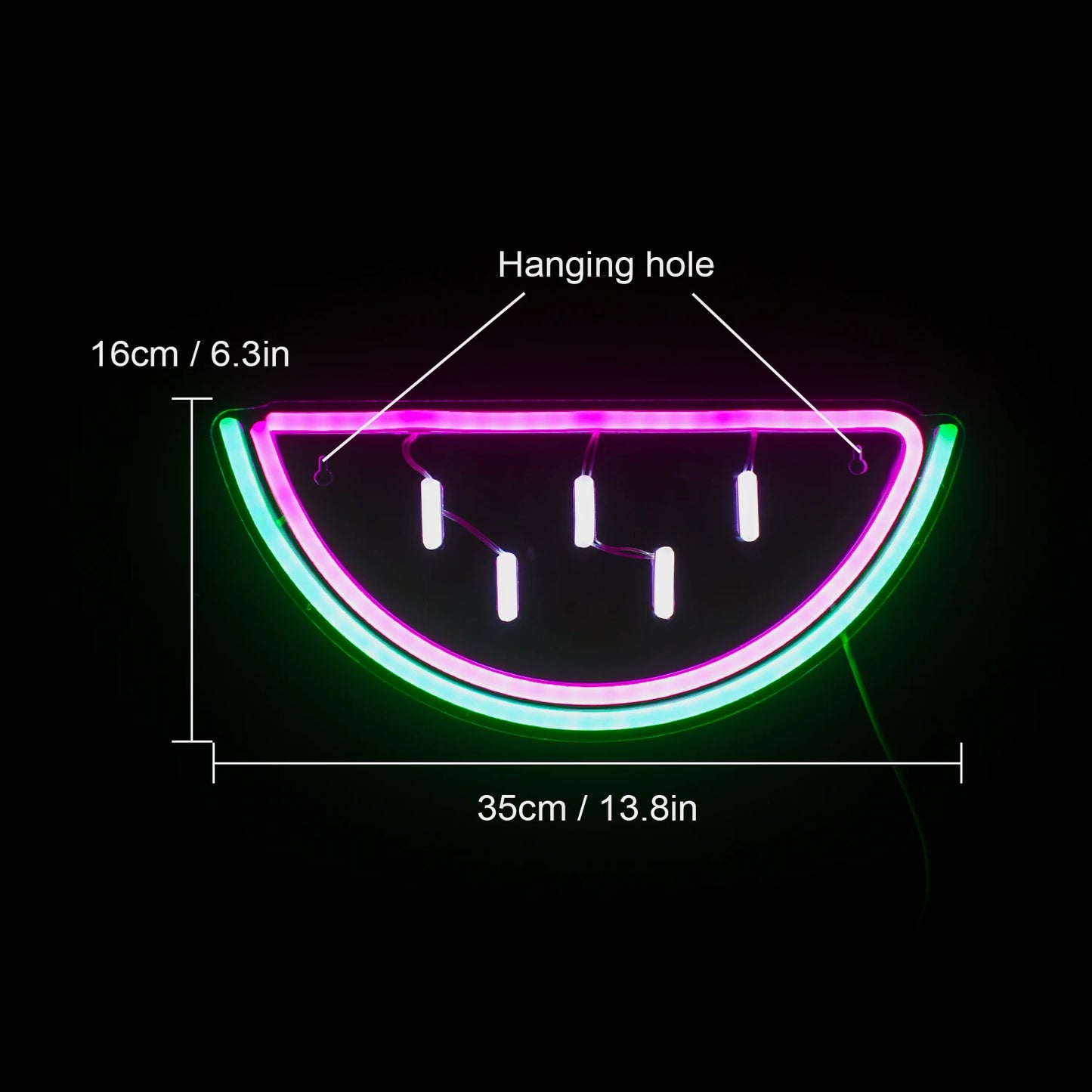 Wassermelonen 5V USB LED Leuchtschild - Preisgünstig