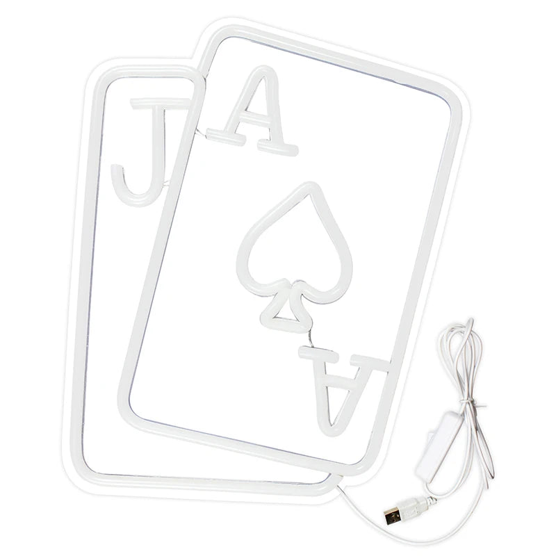 Poker 5V USB LED Leuchtschild - Budgetfreundlich