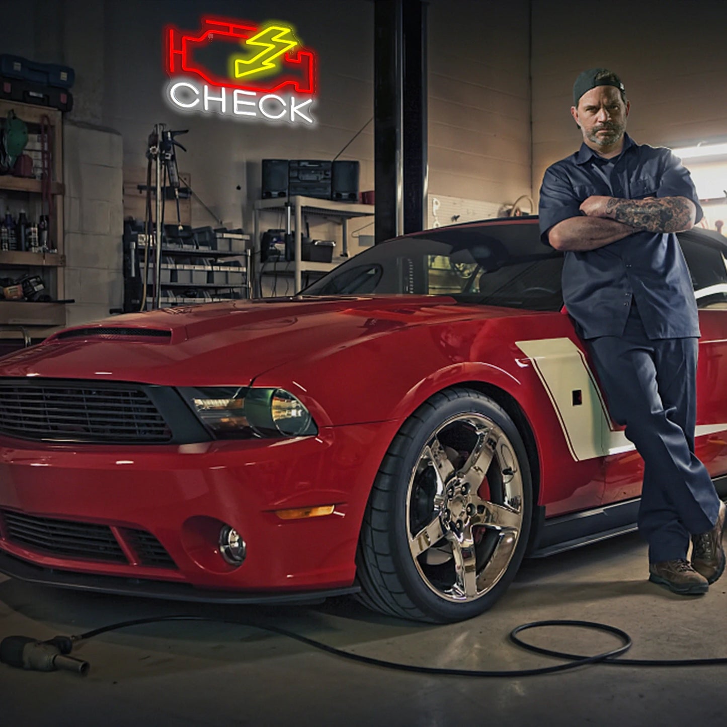 Check Engine 5V USB LED Leuchtschild - Preisgünstig