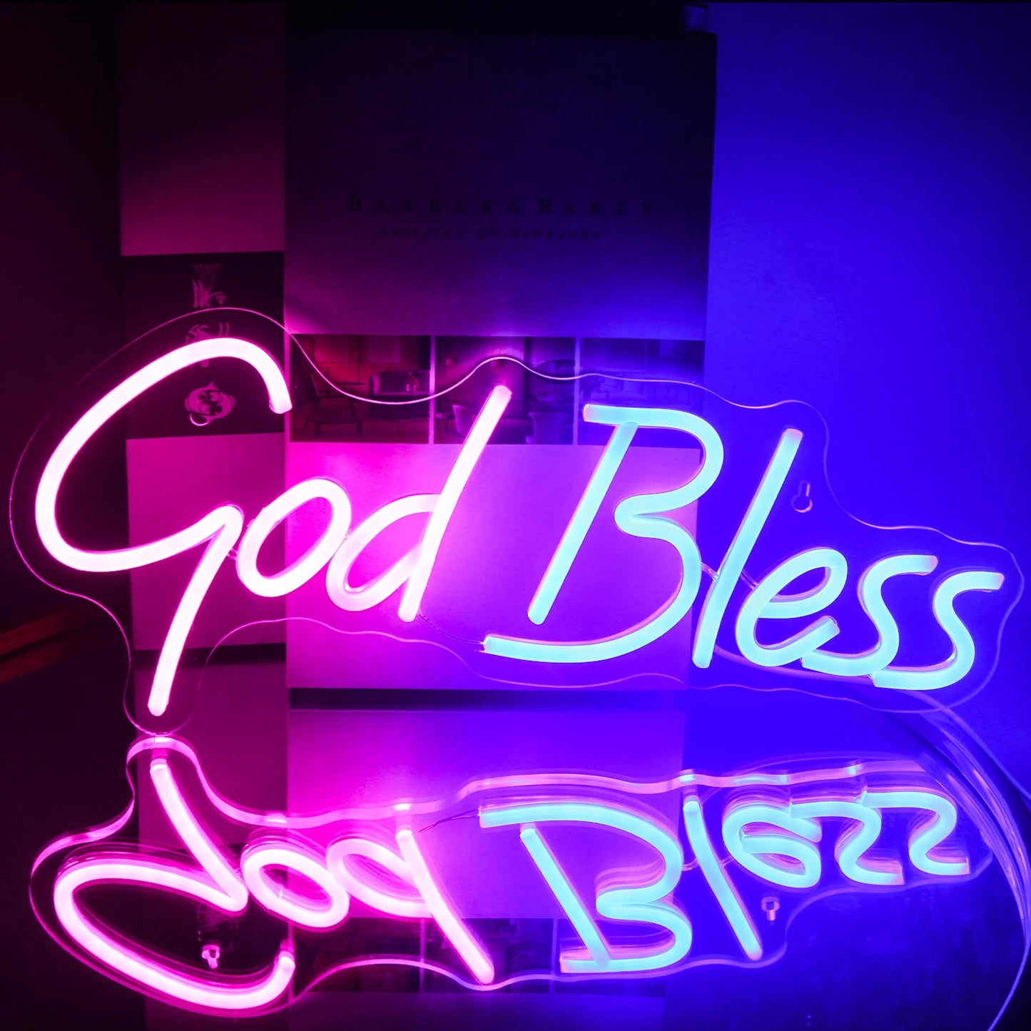 God Bless 5V USB LED Leuchtschild - Preisgünstig