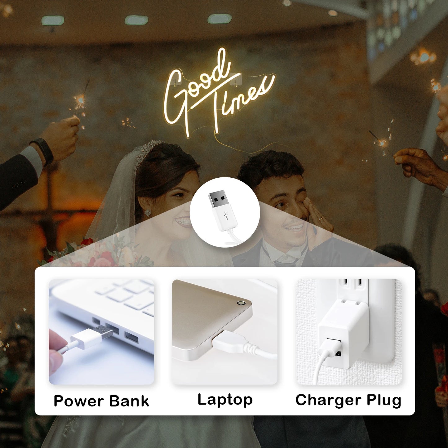 Good Times 5V Mini USB LED Neonschild - Budgetfreundlich