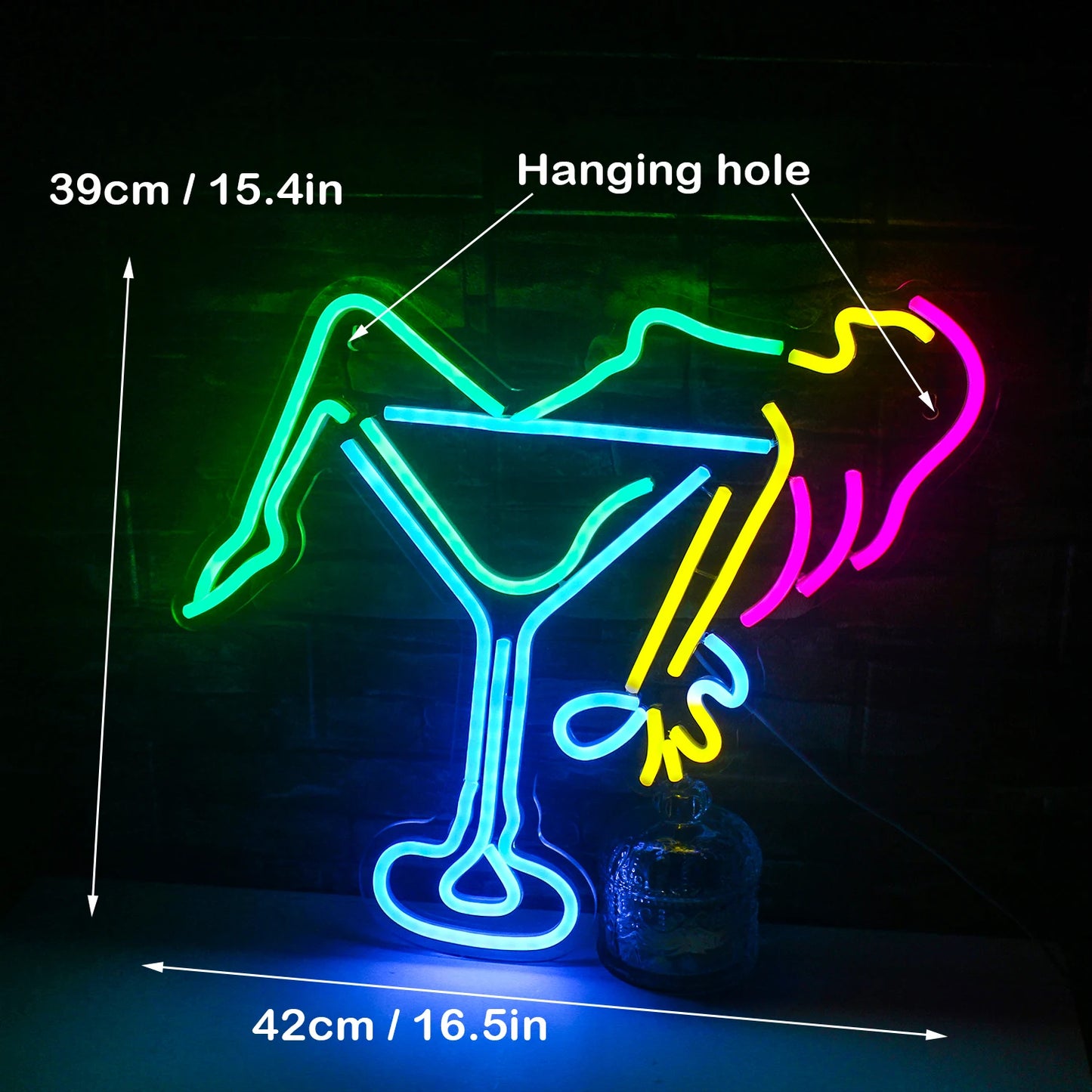 Frau Wein Glas 5V USB LED Neon Schild - Preisgünstig