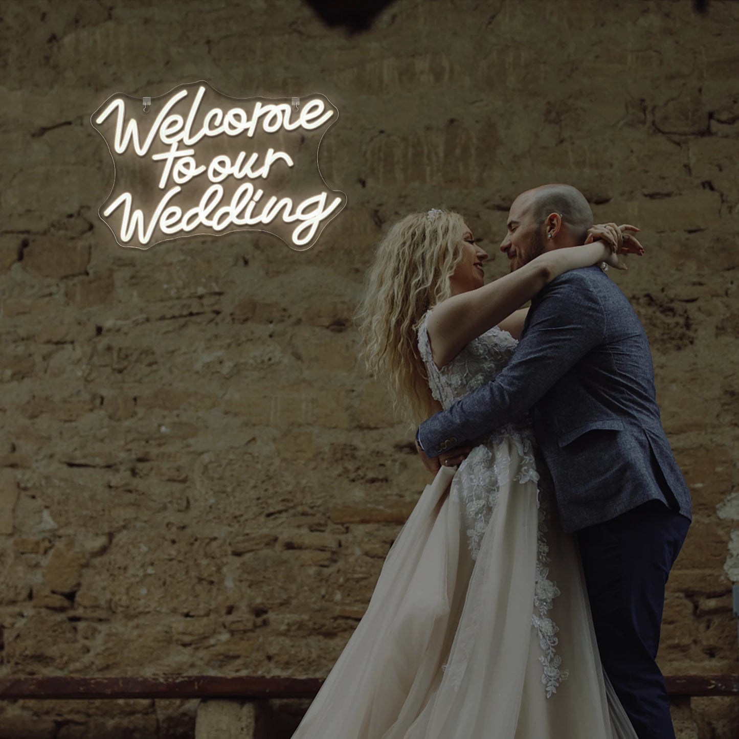 Willkommen zu unserer Hochzeit 5V USB LED Leuchtschild - Preiswert