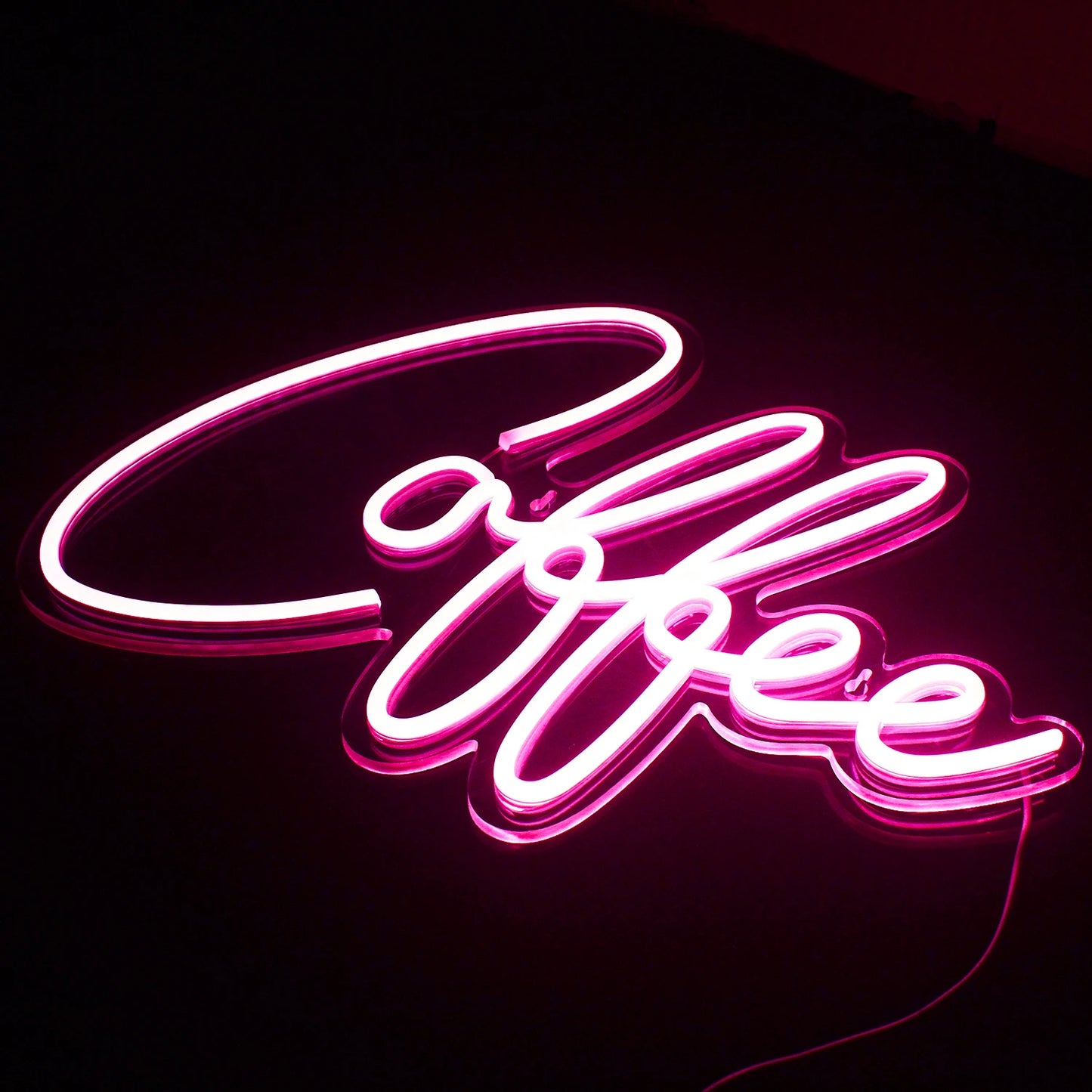 Rosa Kaffee 5V USB LED Leuchtschild - Preisgünstig