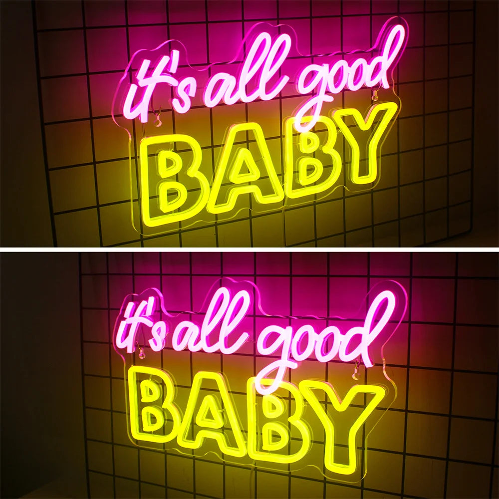 It's All Good Baby 5V USB LED Leuchtschild - Günstige Option