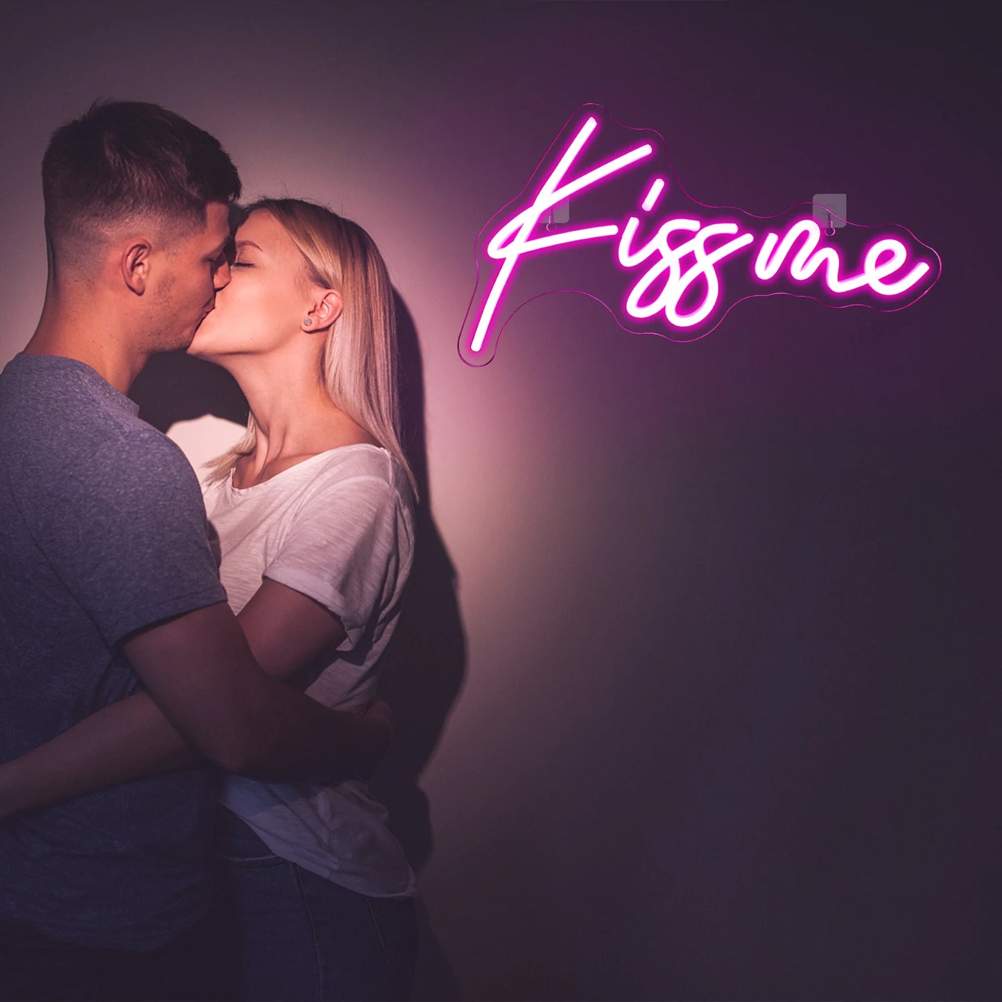 Kiss Me 5V USB LED Leuchtschild - Preisgünstig