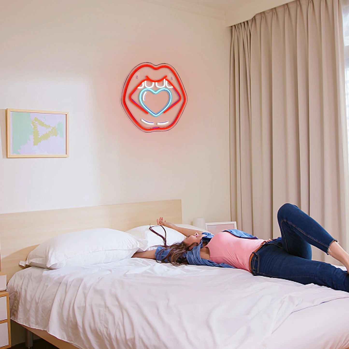 Caring Lips 5V USB LED Neon Schild - Preisgünstig