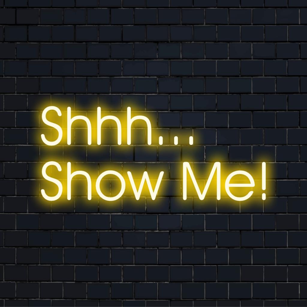 Individuelles Shhh... LED-Neonschild: elegantes, minimalistisches Dekor, lebendiges Leuchten, einzigartige Wandkunst, maßgeschneidertes Beleuchtungselement.