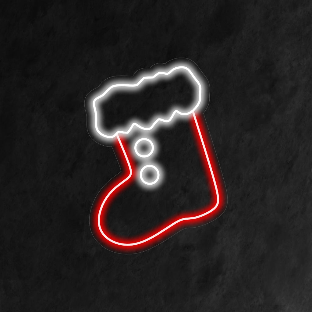 „Simple Christmas Boot Neon Sign“ verleiht mit seinem minimalistischen Design eine festliche Note und verbreitet einen warmen und einladenden Schein für eine schlichte, aber charmante Weihnachtsatmosphäre.