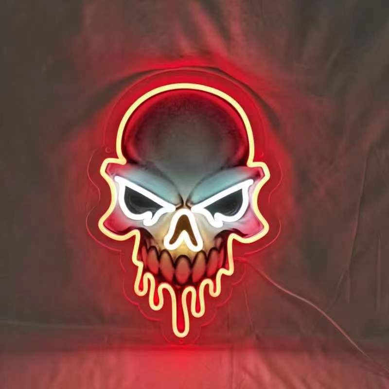 Totenkopf UV-Druck LED-Neonschild - The Art Neon