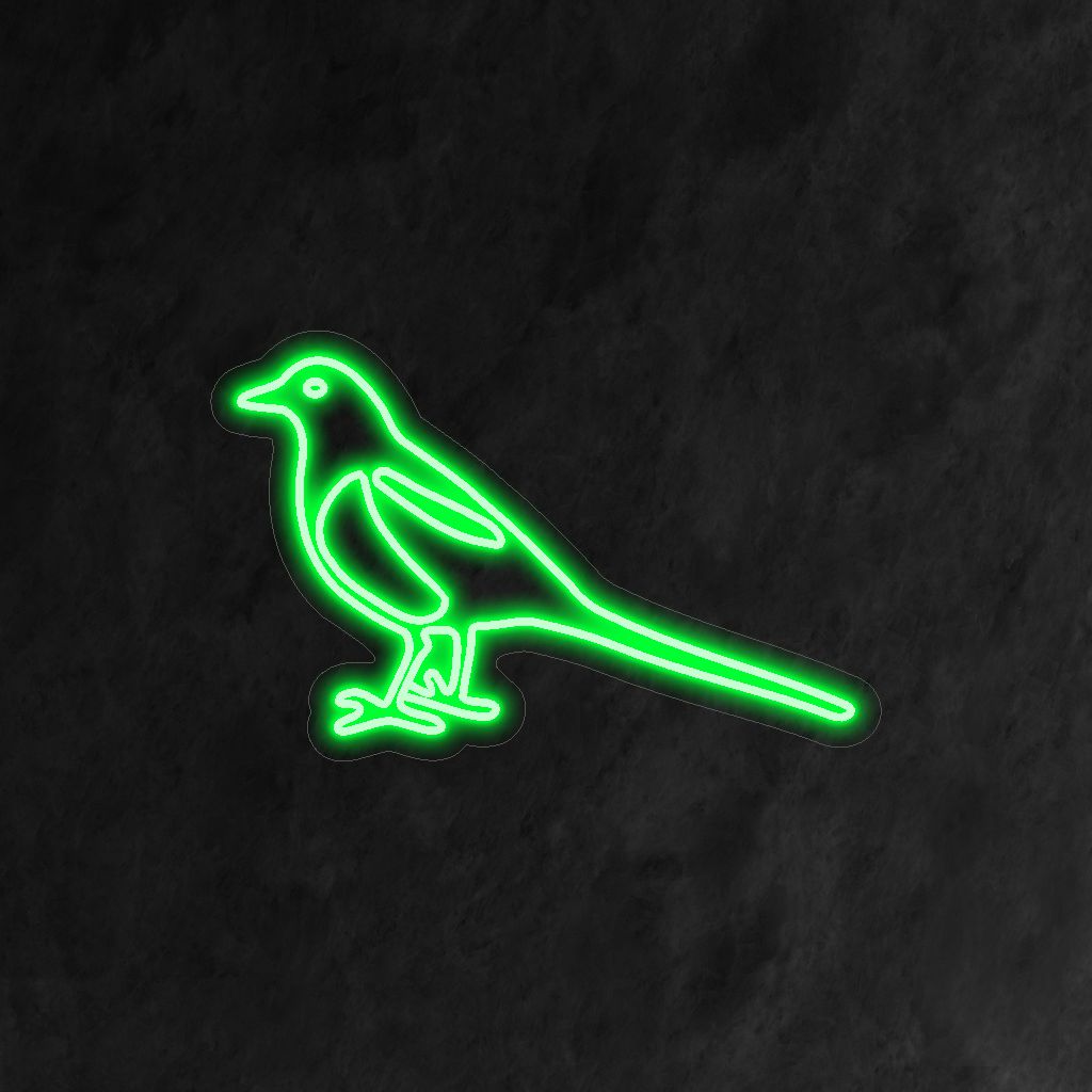 „Sparrow Neon Sign“ verleiht mit seiner zarten Silhouette einen Hauch von Natur und verbreitet ein sanftes Leuchten, das für eine ruhige und einladende Atmosphäre in Ihrem Raum sorgt.