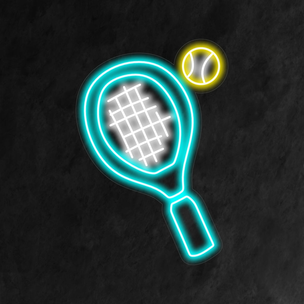 „Tennisschläger und Ball-Neonschild“ bringt mit seinem dynamischen Design eine sportliche Atmosphäre und verbreitet einen energetischen Schein, der die Spannung und den Spaß des Spiels in Ihren Raum einfängt.