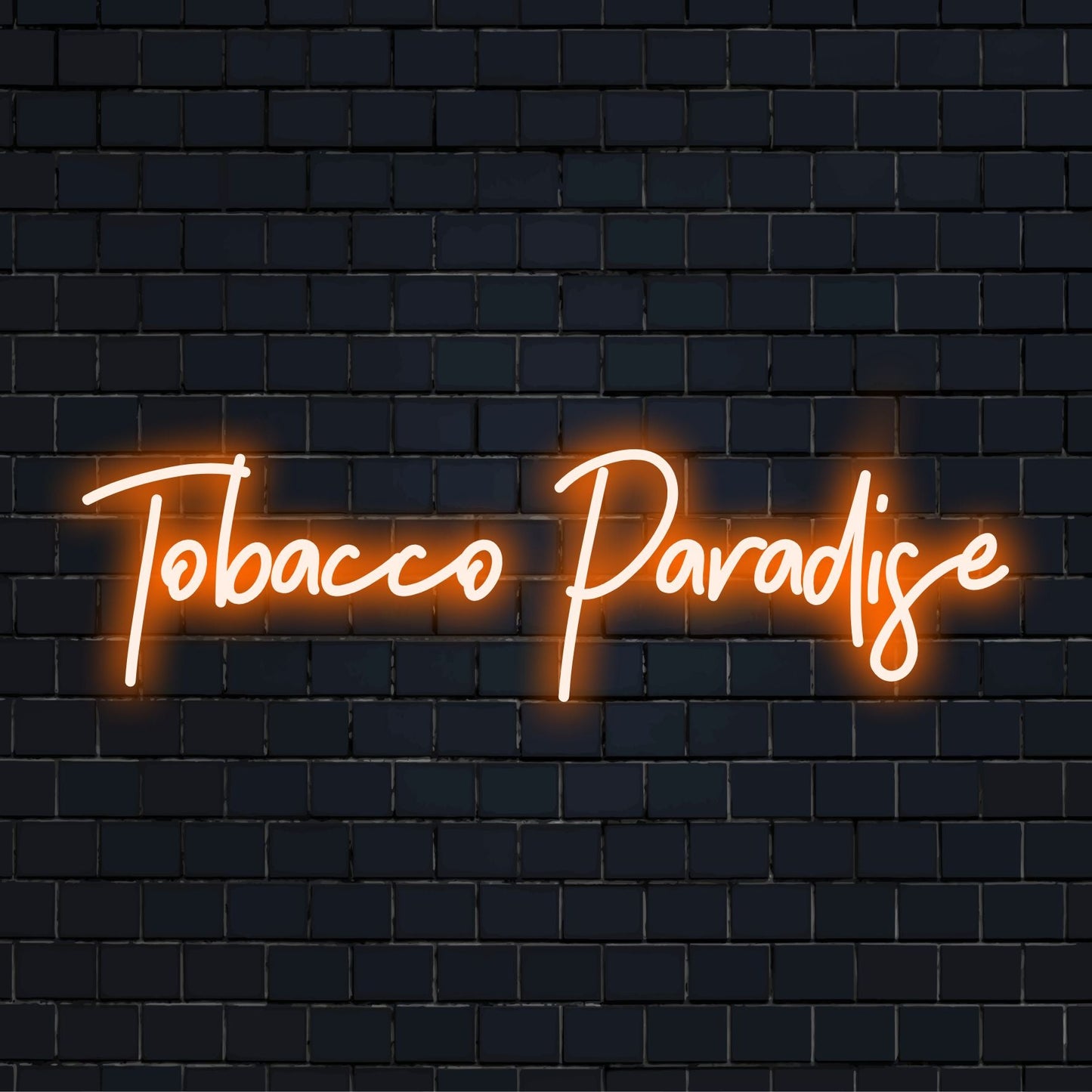 Das leuchtende LED-Neonschild „Tobacco Paradise“ erleuchtet und verbindet künstlerische Eleganz mit modernem, individuellem Neonlichtdekor.