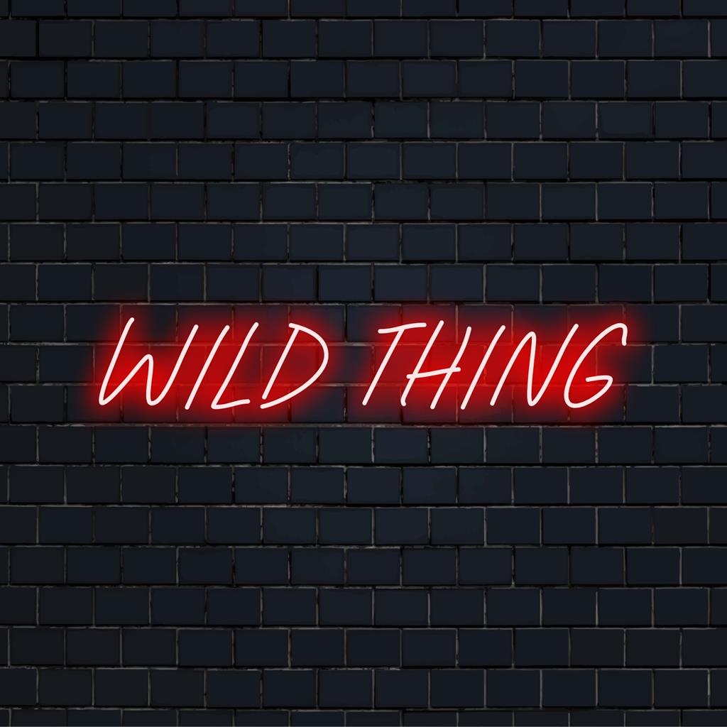 Lebendiges, individuelles LED-Neonschild „Wild Thing“ mit lebendiger Ästhetik, ideal für einzigartige Wandkunst oder Dekoration.