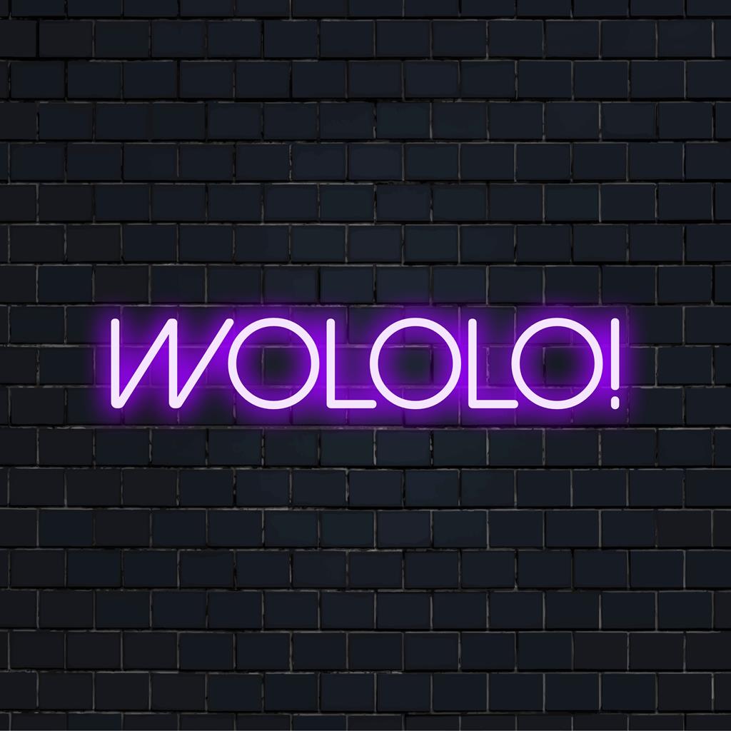 Lebendiges Wololo! LED-Neonschild mit auffälligem Design und warmem Schein, perfekt für einzigartige Wandkunst und individuelle Dekorationswünsche.