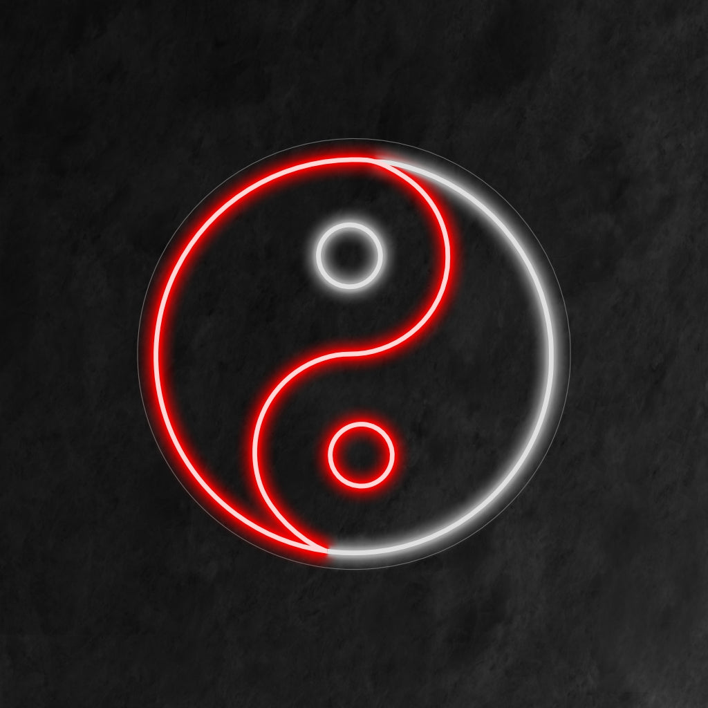 „Yin Yang Neon Sign“ zeigt das zeitlose Yin-Yang-Symbol in einem ruhigen Schein und schafft eine ausgeglichene und harmonische Atmosphäre in Ihrem Raum.