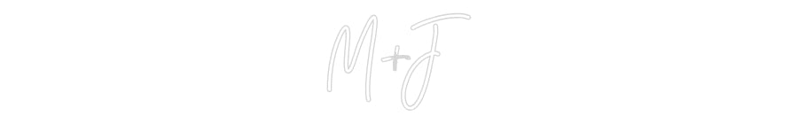 Kundenspezifisches Neon Schild: M+J