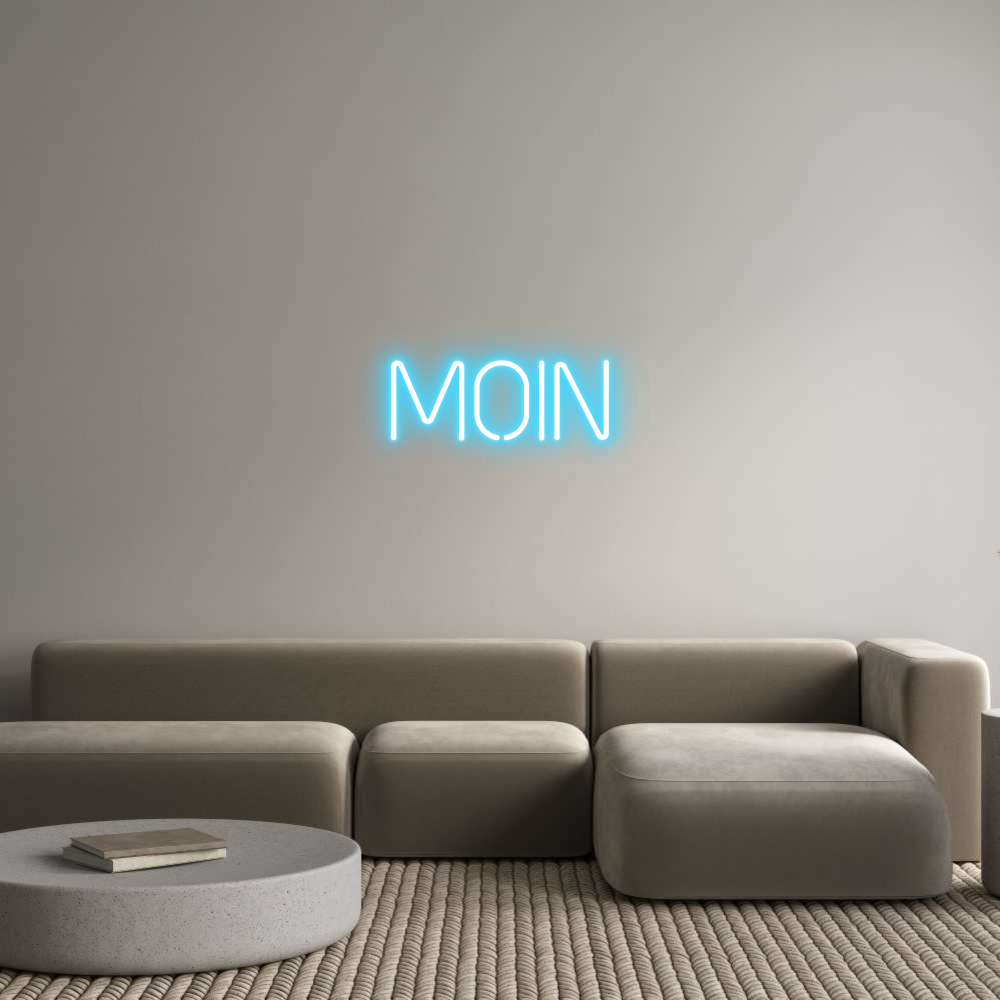 Individuelles Neon Leuchtschild: Moin