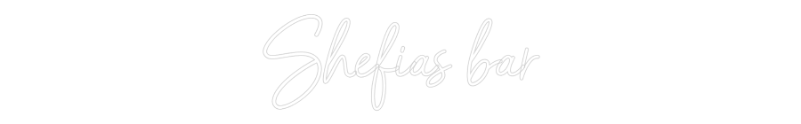Letreiro de néon personalizado: Shefias bar