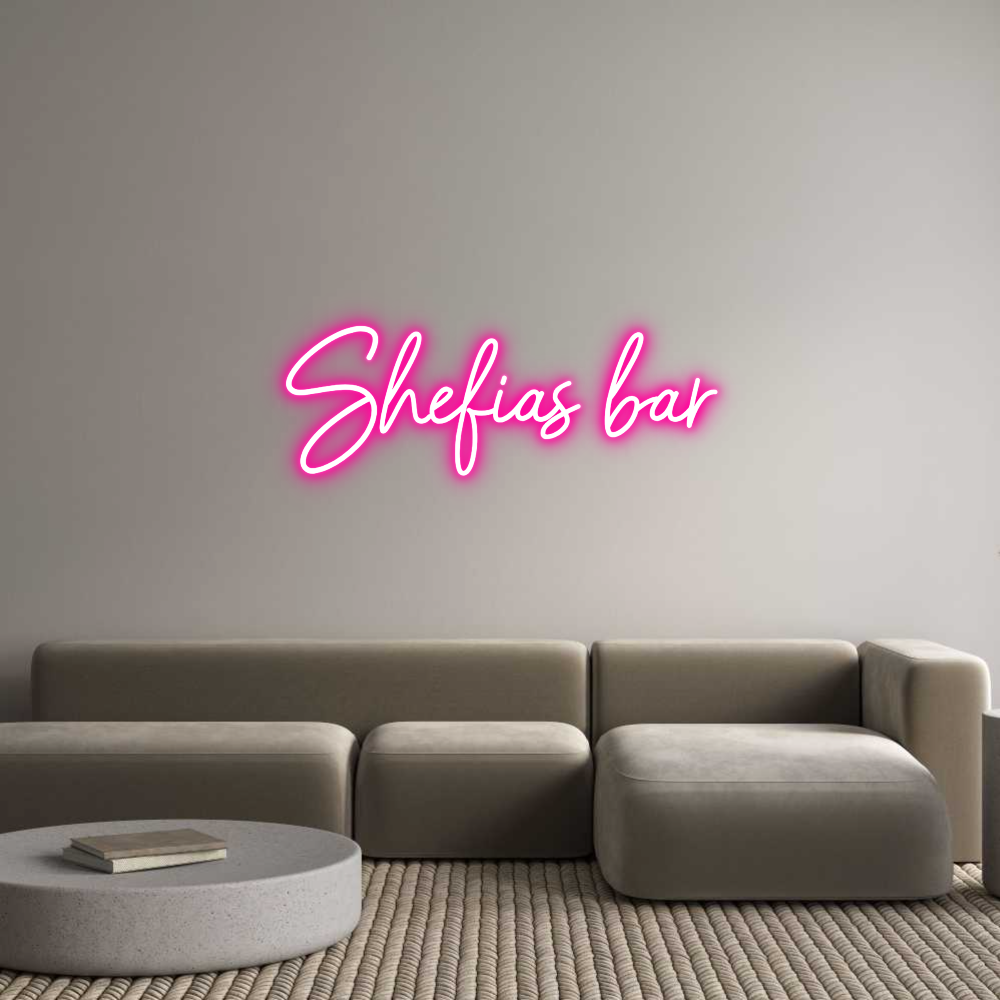 Letreiro de néon personalizado: Shefias bar