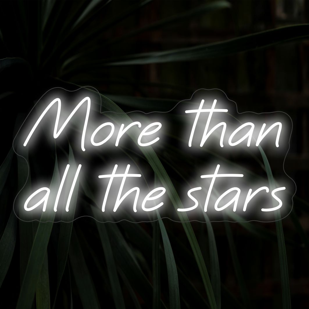 Mehr als alle Sterne LED-Neonschild - The Art Neon