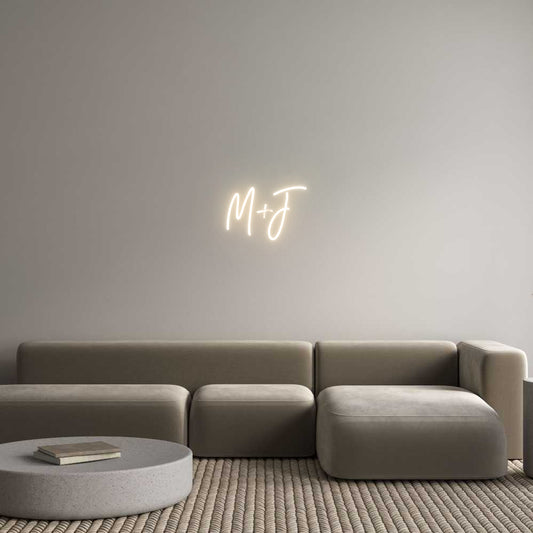 Benutzerdefiniertes LED Neon Schild: M+J