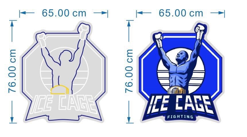 ICE CAGE – räätälöity LED-neonkyltti