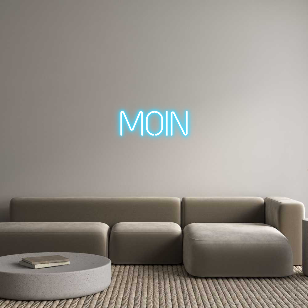 Personalisierter Neonschriftzug: Moin