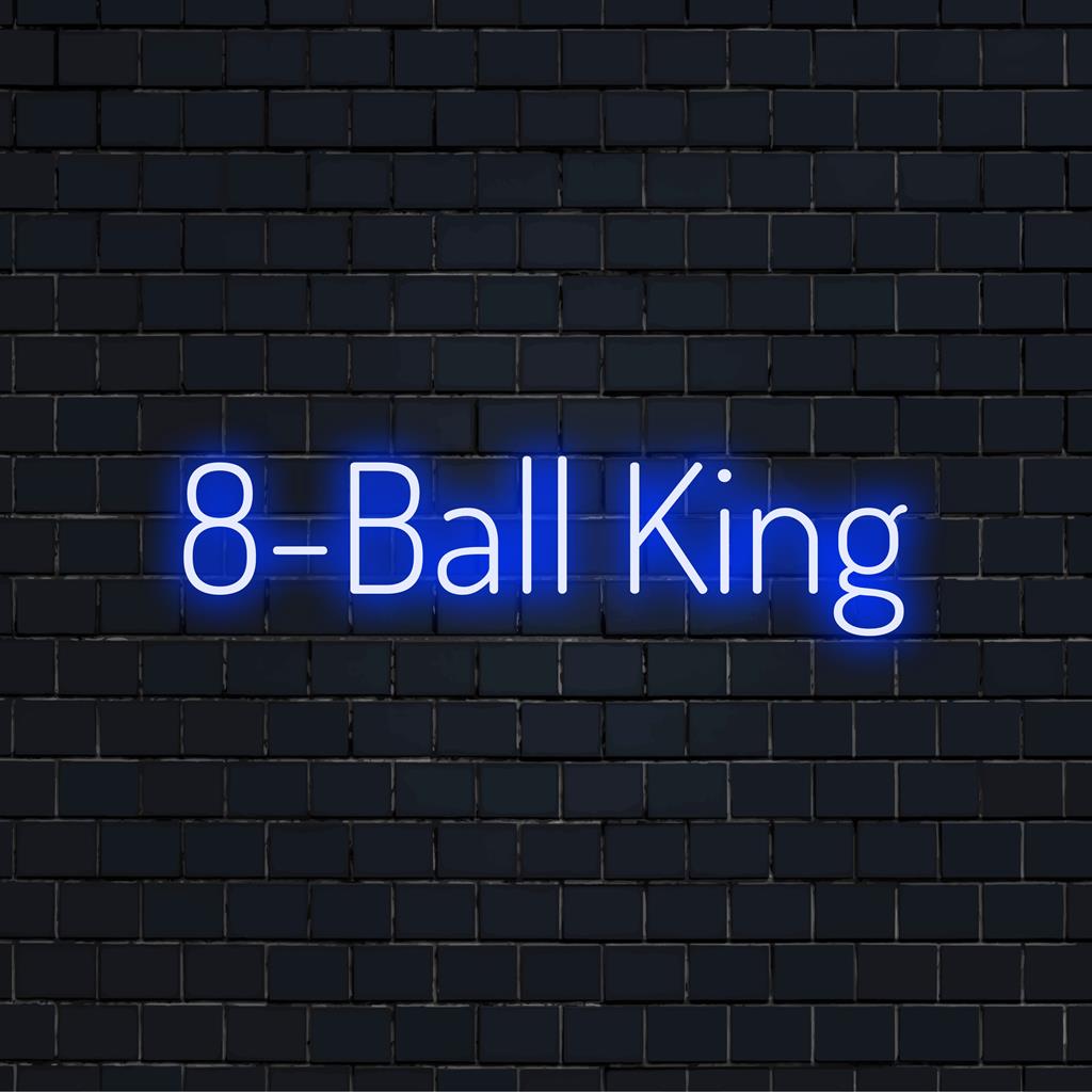 Individuelles LED-Neonschild einer 8-Kugel mit einer Krone; perfekt für einzigartige Neon-Wanddekoration oder personalisiertes Neonlichtdesign.