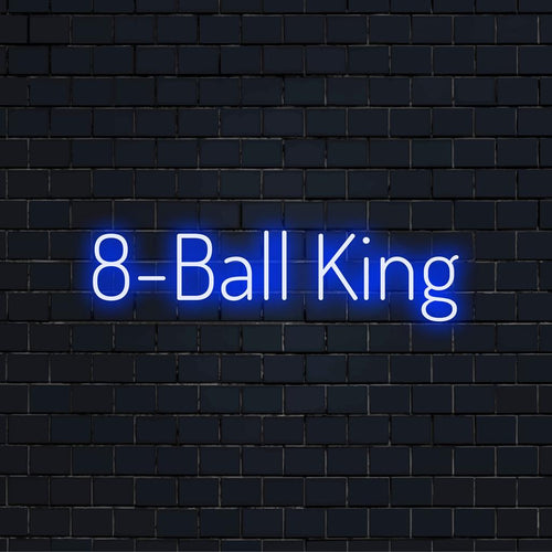 Individuelles LED-Neonschild einer 8-Kugel mit einer Krone; perfekt für einzigartige Neon-Wanddekoration oder personalisiertes Neonlichtdesign.