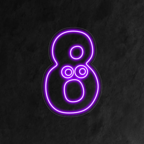 Das „8th Birthday Neon Sign“ strahlt jugendliche Freude aus und zeigt die lebendige Zahl „8“ in einem verspielten Design. Erhellen Sie die Feier des 8. Geburtstags eines Kindes mit diesem charmanten und lebendigen Neonlicht.