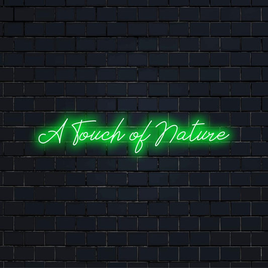 Custom LED neon sign from A Touch Of Nature, perfect for illuminating your space with a unique and personalized glow.