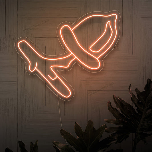 "Acorn Neon Sign" - A delightful neon light featuring the symbol of an acorn, infusing natural elegance and coziness into your living space.