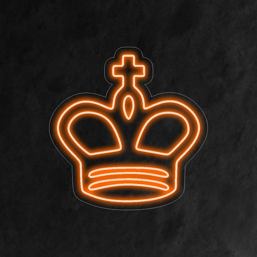 „Chess King Neon Sign“ – Ein königliches und majestätisches Neonlicht, das das ikonische Schachkönig-Design zur Schau stellt und Ihrem Raum königliche Eleganz und strategischen Charme verleiht.