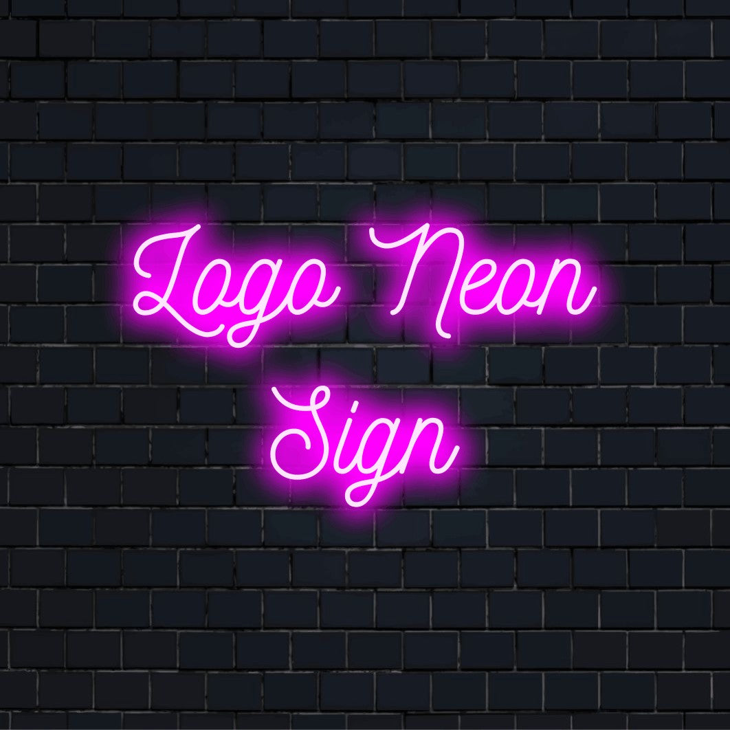 Custom LED neon logo sign with text "Logo Neon Sign"