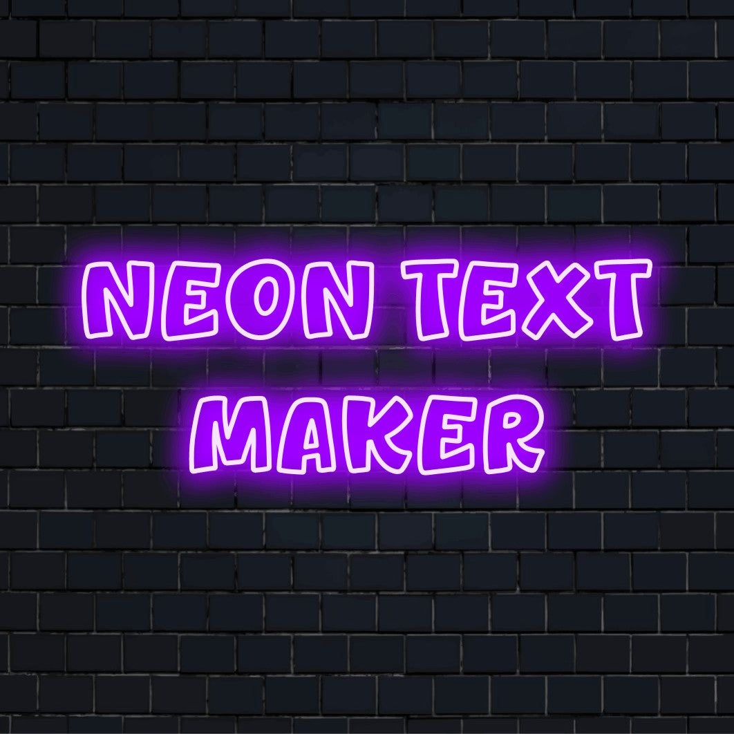 Custom LED neon text sign reading "Neon Text Maker"