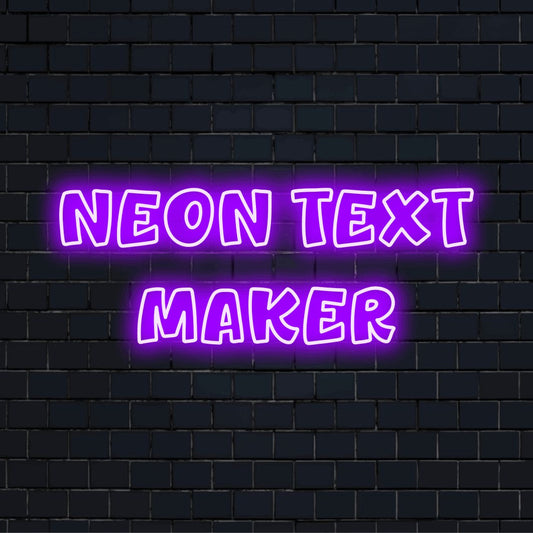 Custom LED neon text sign reading "Neon Text Maker"