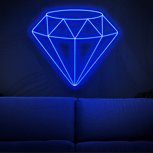 "Diamond Ring Neon Sign" is a glamorous and wedding-themed addition to your interior. A neon light that symbolizes the timeless elegance of a diamond ring.
