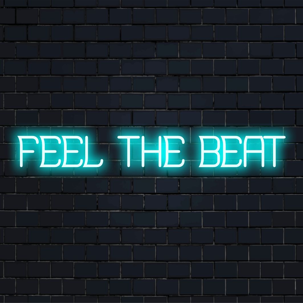 Lebendiges, individuelles LED-Schild mit pulsierendem Rhythmusthema, perfekte Neonlicht-Dekoration für Musikliebhaber und dynamische Räume.