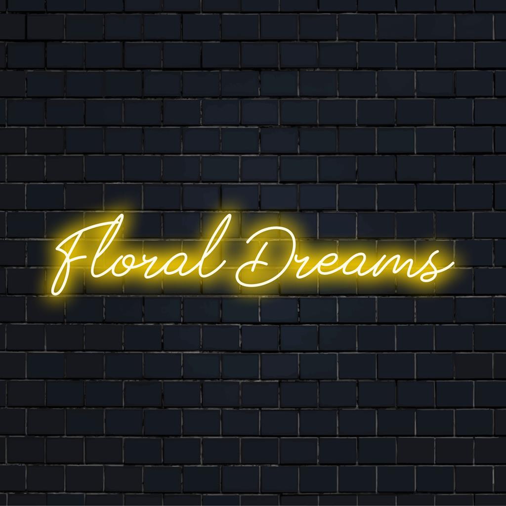 Individuelles LED-Neonschild mit eleganten Blumenmustern; ein lebendiges Stück für trendige Neon-Wandkunst und -Dekoration.