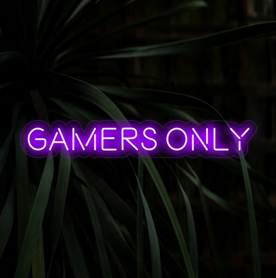 „Nur für Gamer“-Neonschild – Erleuchtet mit exklusiver Gaming-Stimmung, perfekt für spezielle Gaming-Bereiche und Unterhaltungsräume, die nur die leidenschaftlichsten Gamer einladen.