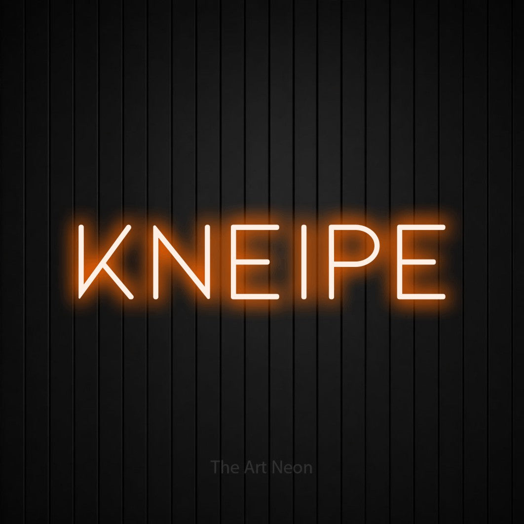 LED neon sign reading “Kneipe”, arranged in a single line.