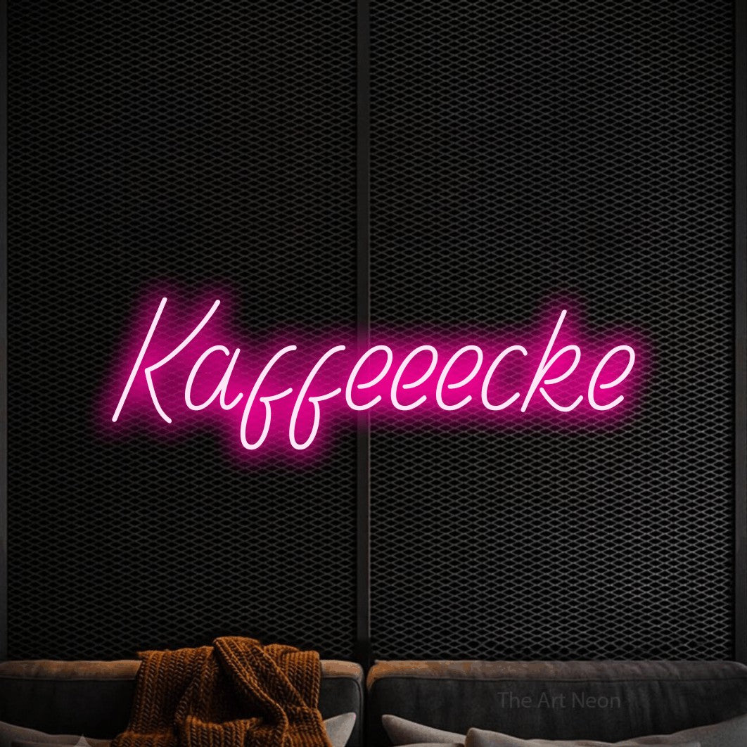 LED neon sign reading “Kaffeeecke”, arranged in a single line.
