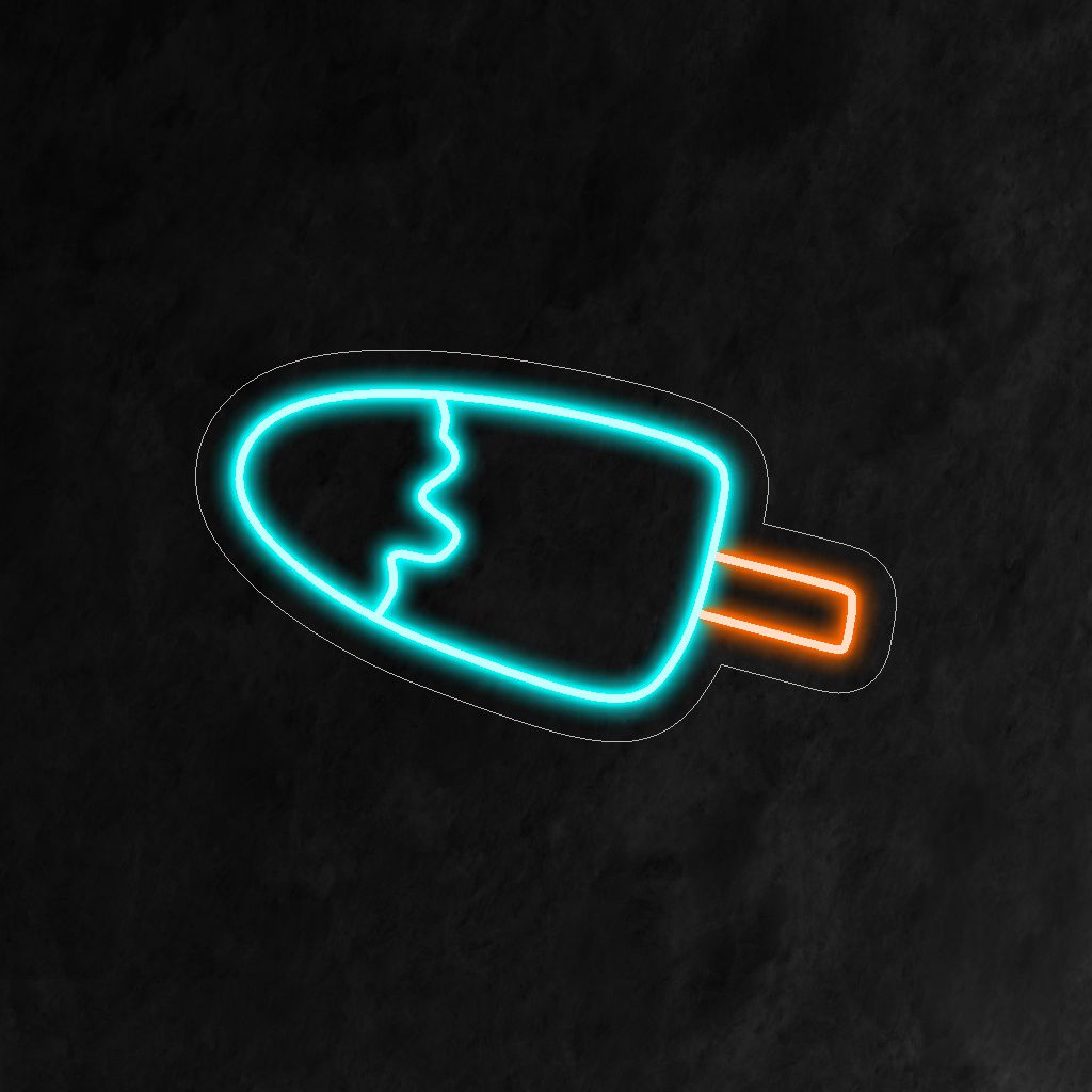 „Eiscreme-Neonschild“ – Eine süße und entzückende Ergänzung, die die ikonische Eistüte präsentiert und eine fröhliche und einladende Atmosphäre in Eisdielen oder Räumen mit Dessert-Thema schafft.