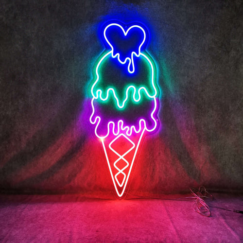 Eiscreme-Leuchtreklame - The Art Neon