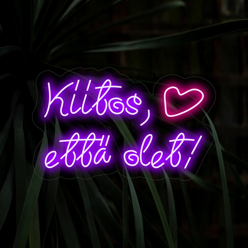 "Kiitos, Että Olet! Neon Sign" radiates appreciation with a heartfelt touch. Perfect for spaces where gratitude and warmth are cherished.